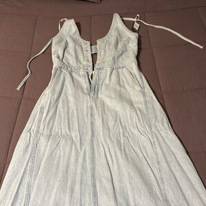 NWT Denim Halterneck Sleeveless Dress